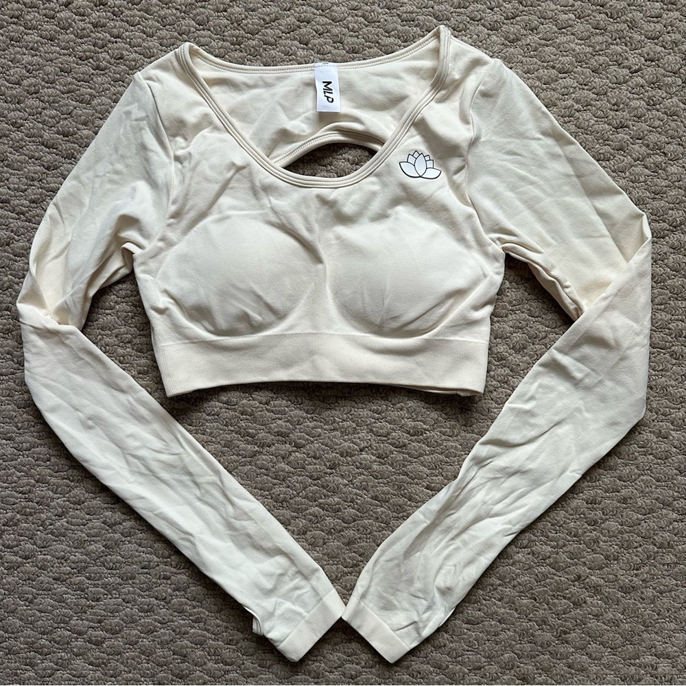 MLP Cream Long Sleeve Crop Top